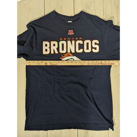 Denver Broncos Logo NFL TEAM APPAREL Mens T-shirt L Large Shirt Blue - Picture 5 of 6